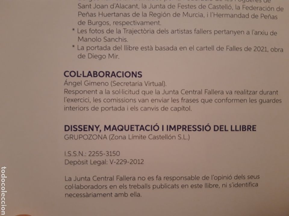 Libros de segunda mano: FALLAS DE VALENCIA 2021 - JUNTA CENTRAL FALLERA - Foto 4