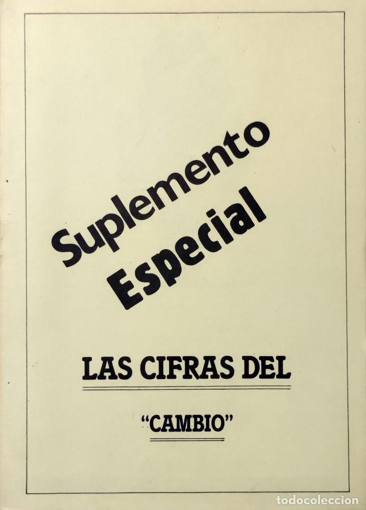 Libros de segunda mano: LAS CIFRAS DEL CAMBIO. SUPLEMENTO ESPECIAL DE : EL NEGRILLO, LA VOZ DE SAYAGO. BERMILLO DE SAYAGO