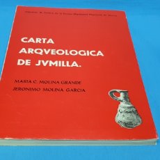Libros de segunda mano: CARTA ARQUEOLOGICA DE JUMILLA . MARIA MOLINA Y JERONIMO MOLINA. Lote 359399650