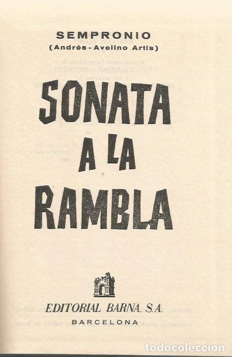 Libros de segunda mano: SONATA A LA RAMBLA - SEMPRONIO - Foto 2