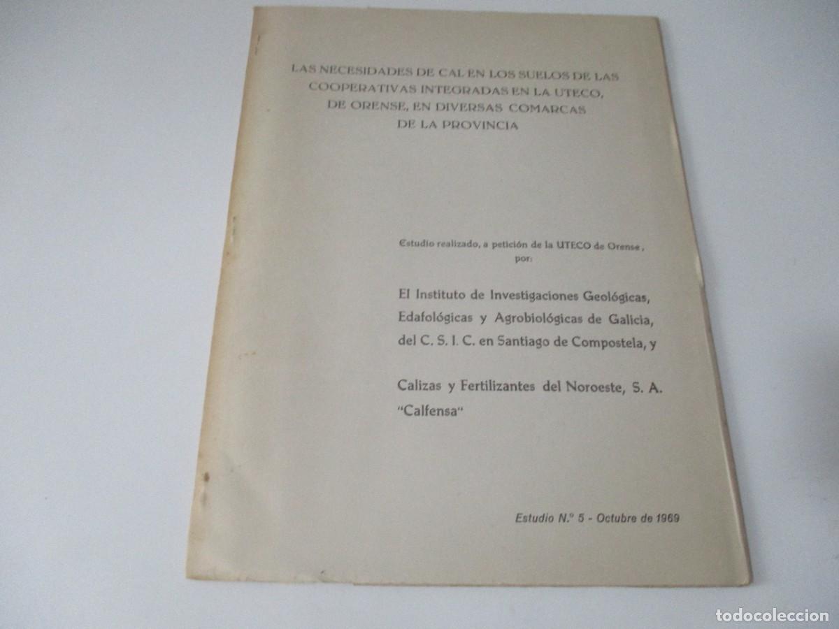 Libros de segunda mano: Las necesidades de cal en los suelos de las cooperativas integradas en la Uteco.... W14710