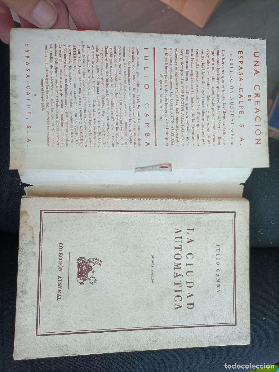 Libros de segunda mano: La ciudad autom&aacute;tica. Julio Camba.1955 - Foto 2