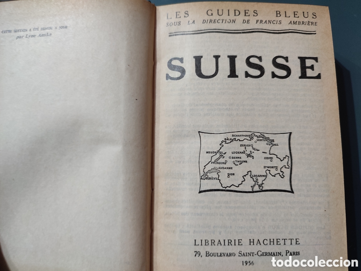 Libros de segunda mano: Gu&iacute;a de Suiza.Hachette.1956.Idioma Fran6ces