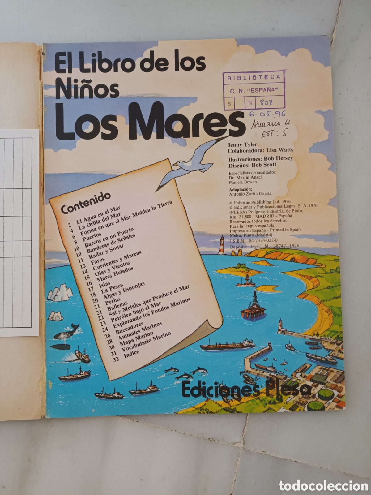 Libros de segunda mano: LOS MARES. EL LIBRO DE LOS NI&Ntilde;OS. EDICIONES PLESA 1976. - Foto 3