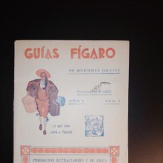 Libros de segunda mano: GUÍAS FÍGARO. AÑO I. NÚM. 1. NOVIEMBRE 1923
