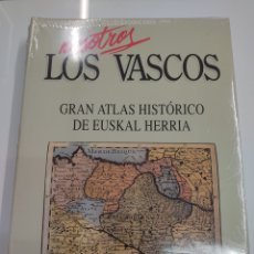 Libros de segunda mano: GRAN ATLAS HISTÓRICO DE EUSKAL HERRIA EDITORIAL LUR NUEVO RETRACTILADO MAPAS PAIS VASCO
