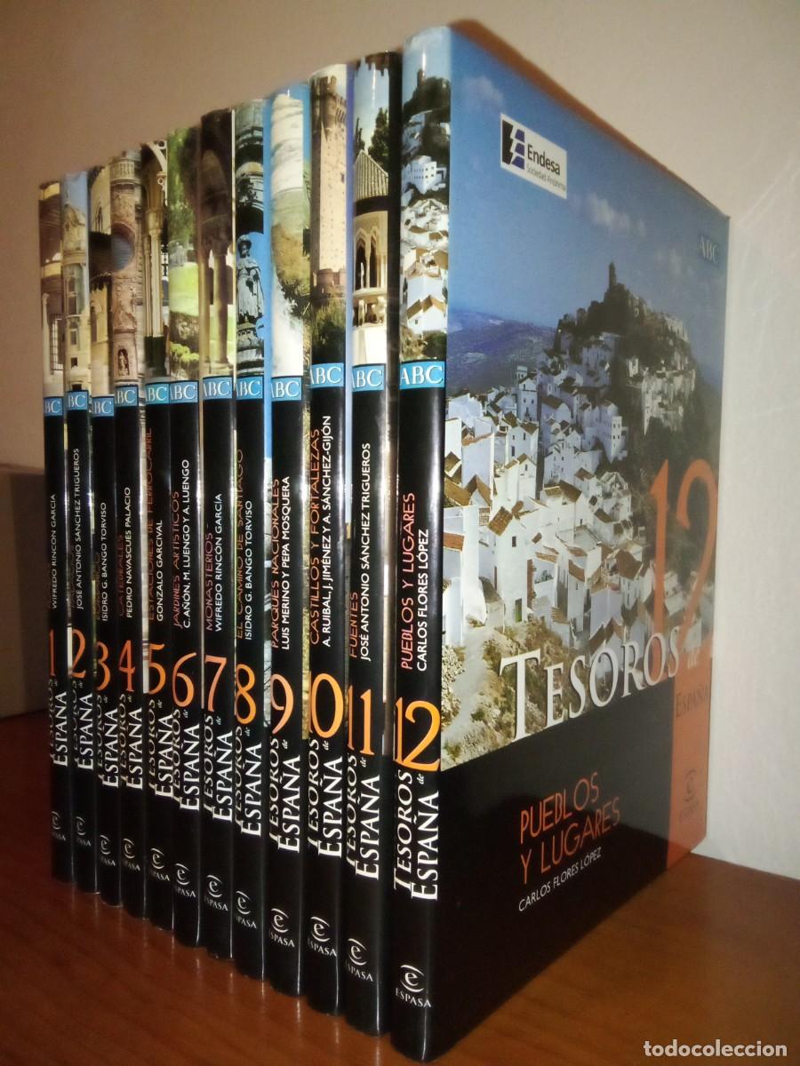 Gebrauchte B&uuml;cher: TESOROS DE ESPA&Ntilde;A 12 TOMOS ESPASA, PUEBLOS CASTILLOS PALACIOS CATEDRALES MONASTERIOS PLAZAS ROMANICO