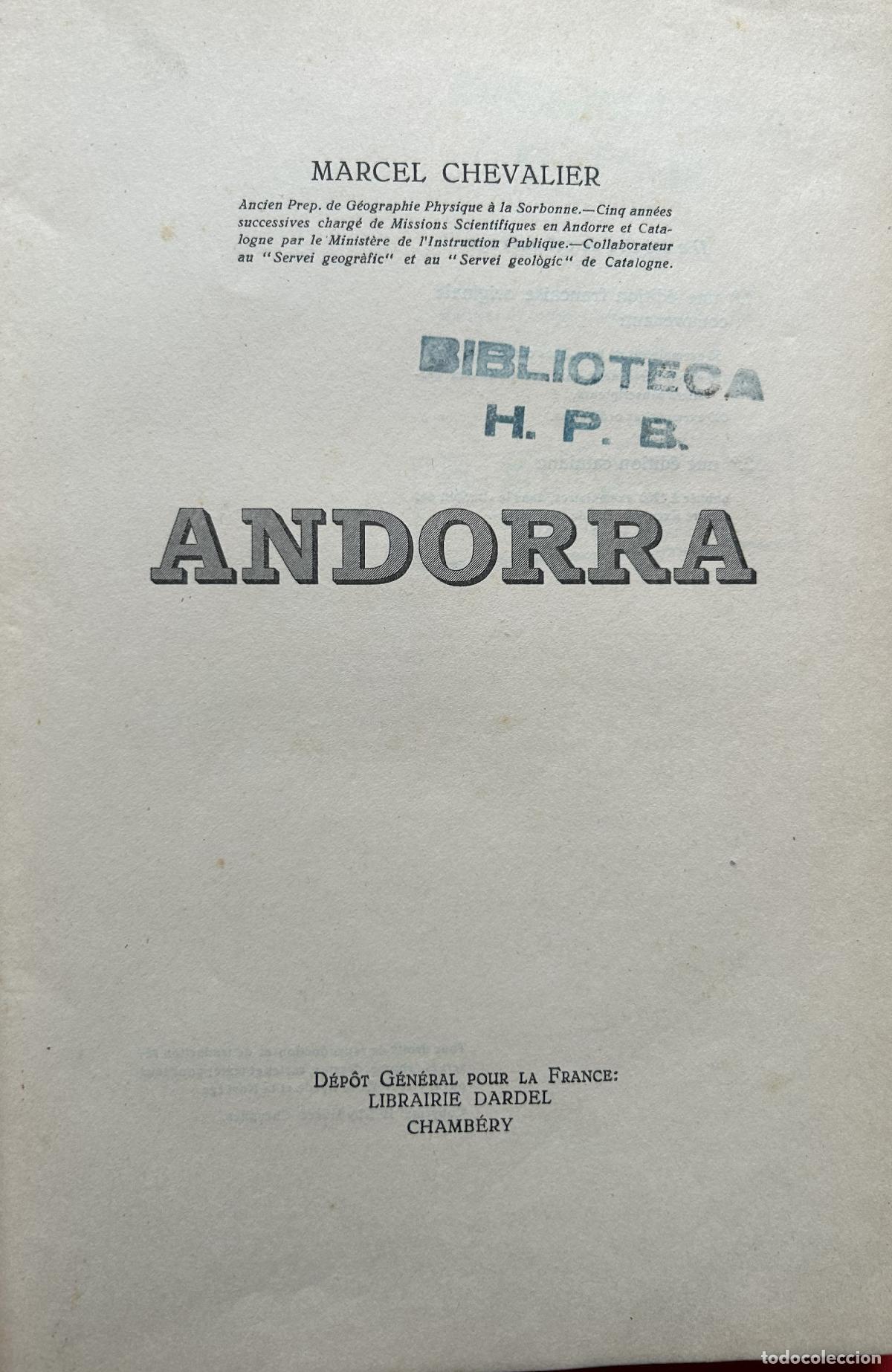 Libros de segunda mano: Andorra - CHEVALIER Marcel - Foto 1