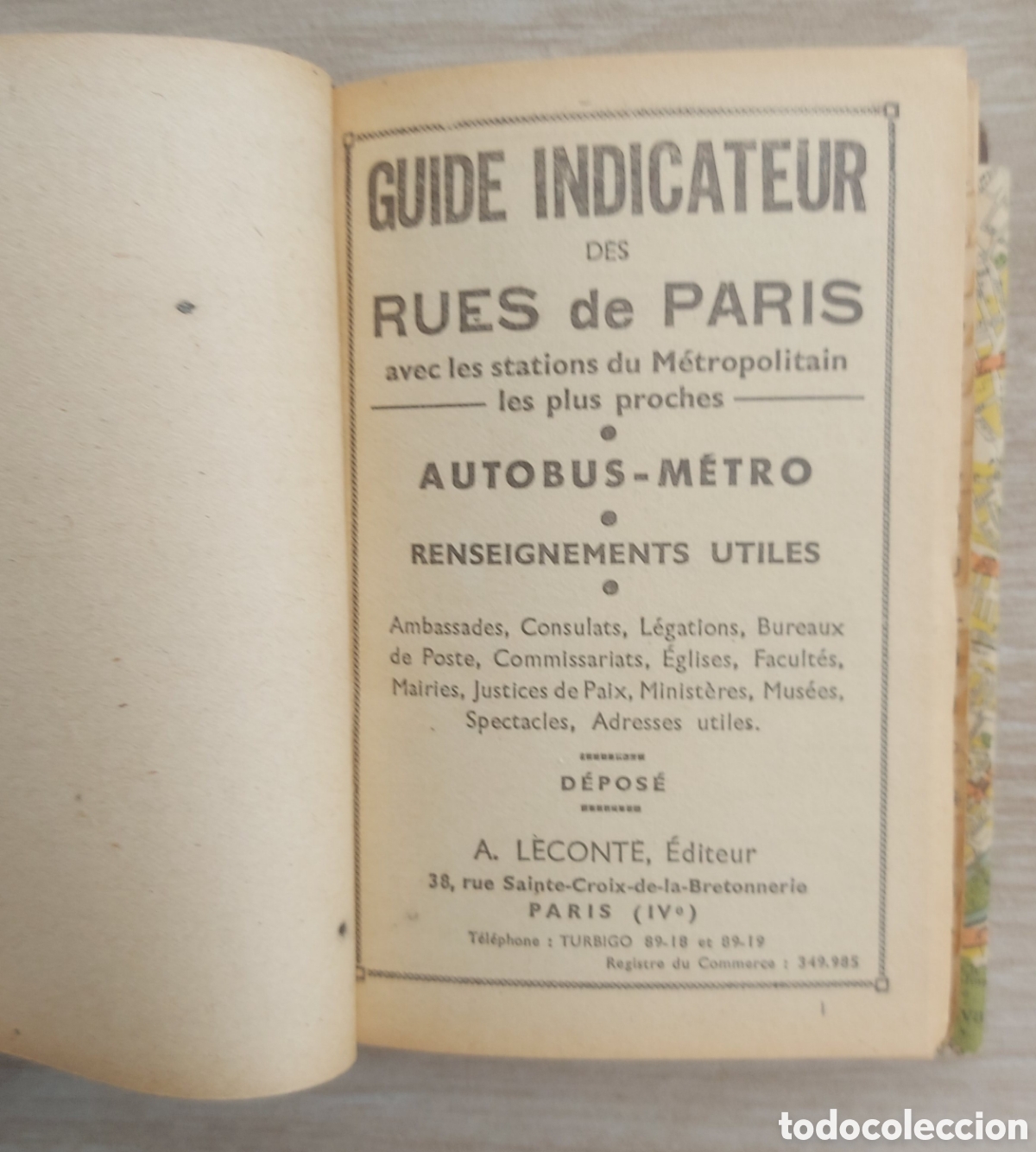 Libros de segunda mano: Plan de Par&iacute;s - A. Leconte 1948 - Foto 5