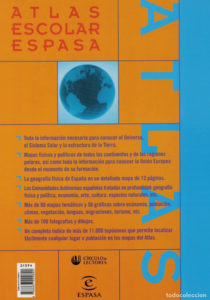 Libros de segunda mano: Atlas Escolar Espasa - Foto 2
