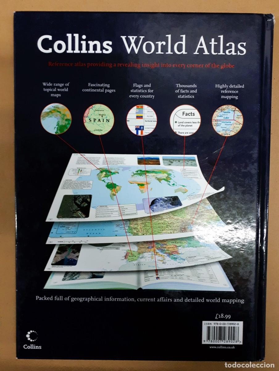 Libros de segunda mano: 2 Contraportada del Collins World Atlas - Foto 2