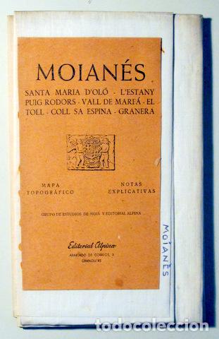 Libros de segunda mano: MOIAN&Eacute;S - Granollers 1957 - Mapa - Foto 1