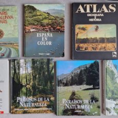 Libros de segunda mano: LOTE DE 7 LIBROS: ATLAS GEOGRAFÍA E HISTORIA / ENCICLOPEDIA DE LA NATURALEZA Y DEL MEDIO AMBIENTE...