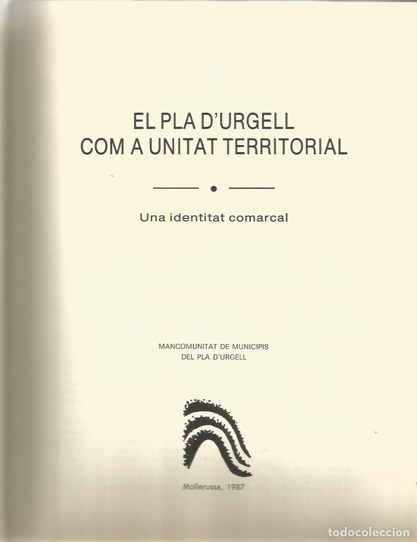 Libros de segunda mano: EL PLA DURGELL COM A UNITAT TERRITORIAL - Foto 2