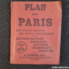 Libros de segunda mano: L-441. PLAN DE PARIS, LE PLUS EXACT LE PLUS PRATIQUE. EDITEUR A. TARIDE. 1920.