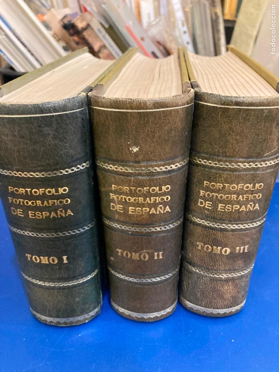 Libros de segunda mano: tres tomos Portfolio fotografico de Espa&ntilde;a 42 provincias alguna falta descripci&oacute;n