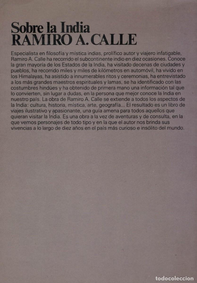Libros de segunda mano: Ramiro A. Calle, Sobre la India - Foto 2