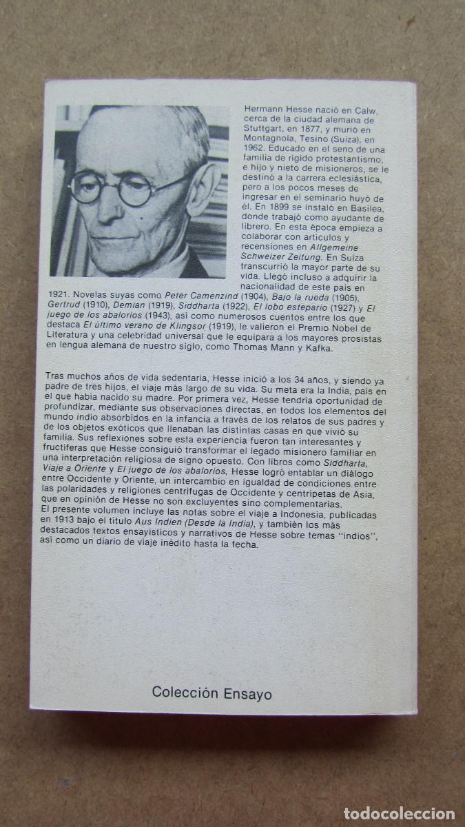 Libros de segunda mano: Desde la India Hermann Hesse - Foto 2