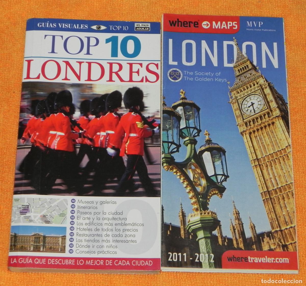 Libros de segunda mano: Gu&iacute;a Visual Top 10, de Londres (En Espa&ntilde;ol), mas Plano (Mapa Callejero) de Londres - Ver mas fotos.