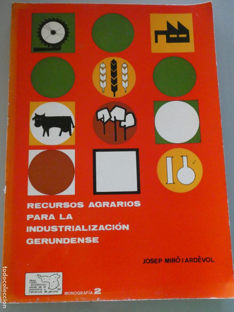Libros de segunda mano: LIBRO RECURSOS AGRARIOS PARA LA INDUSTRIALIZACI&Oacute;N GERUNDENSE. INDUSTRIA GERONA. 175P. 1KG