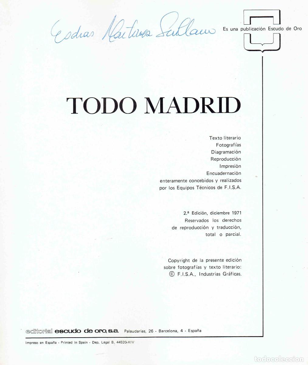 Libros de segunda mano: FT0535. Libro: Todo Madrid - Foto 2