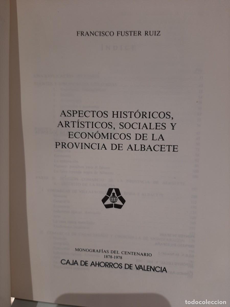 Gebrauchte B&uuml;cher: F. Fuster Ruiz. Aspectos hist&oacute;ricos, art&iacute;sticos, sociales y econ&oacute;micos de la provincia de Albacete