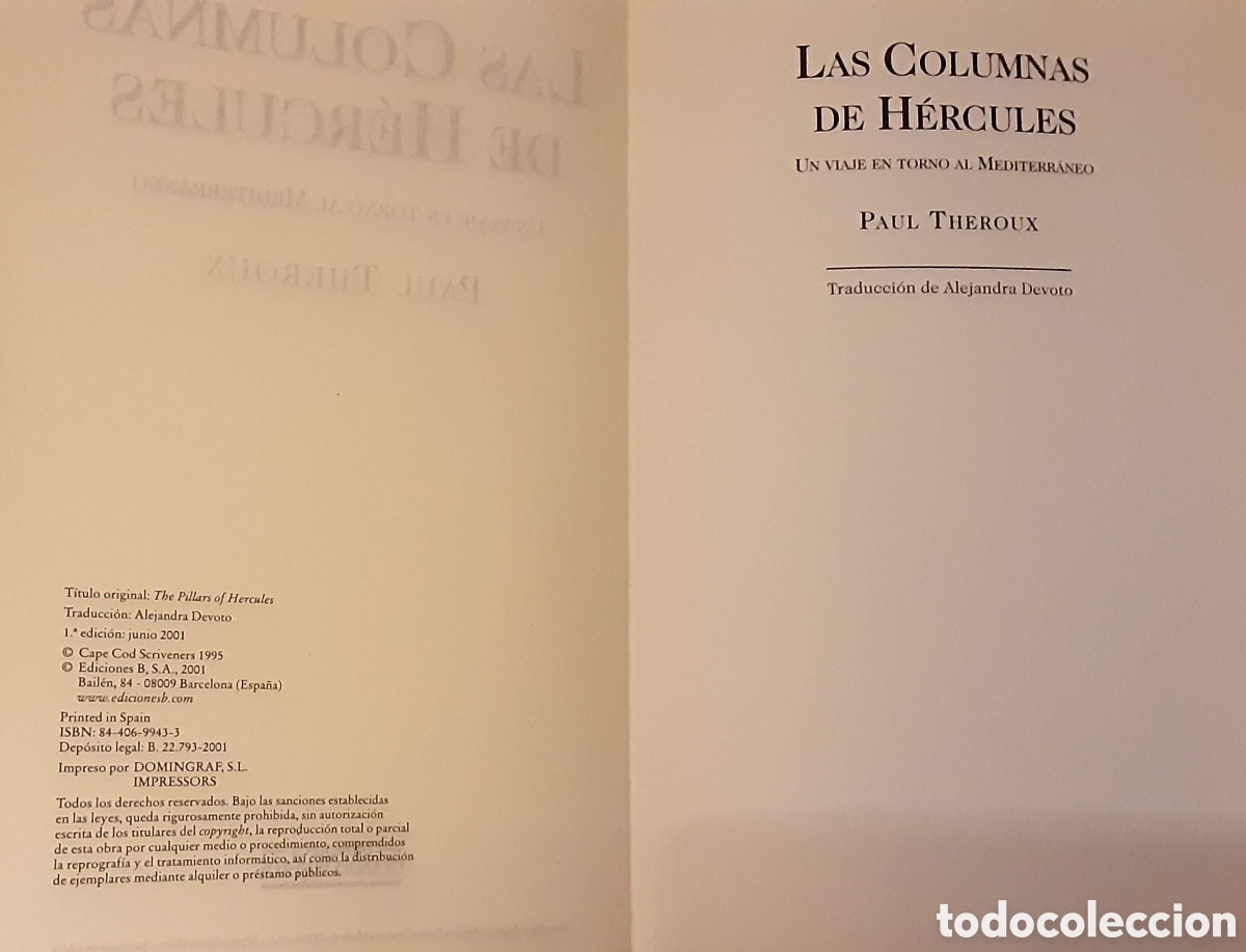 Libros de segunda mano: Paul Theroux, Las columnas de H&eacute;rcules - Foto 2