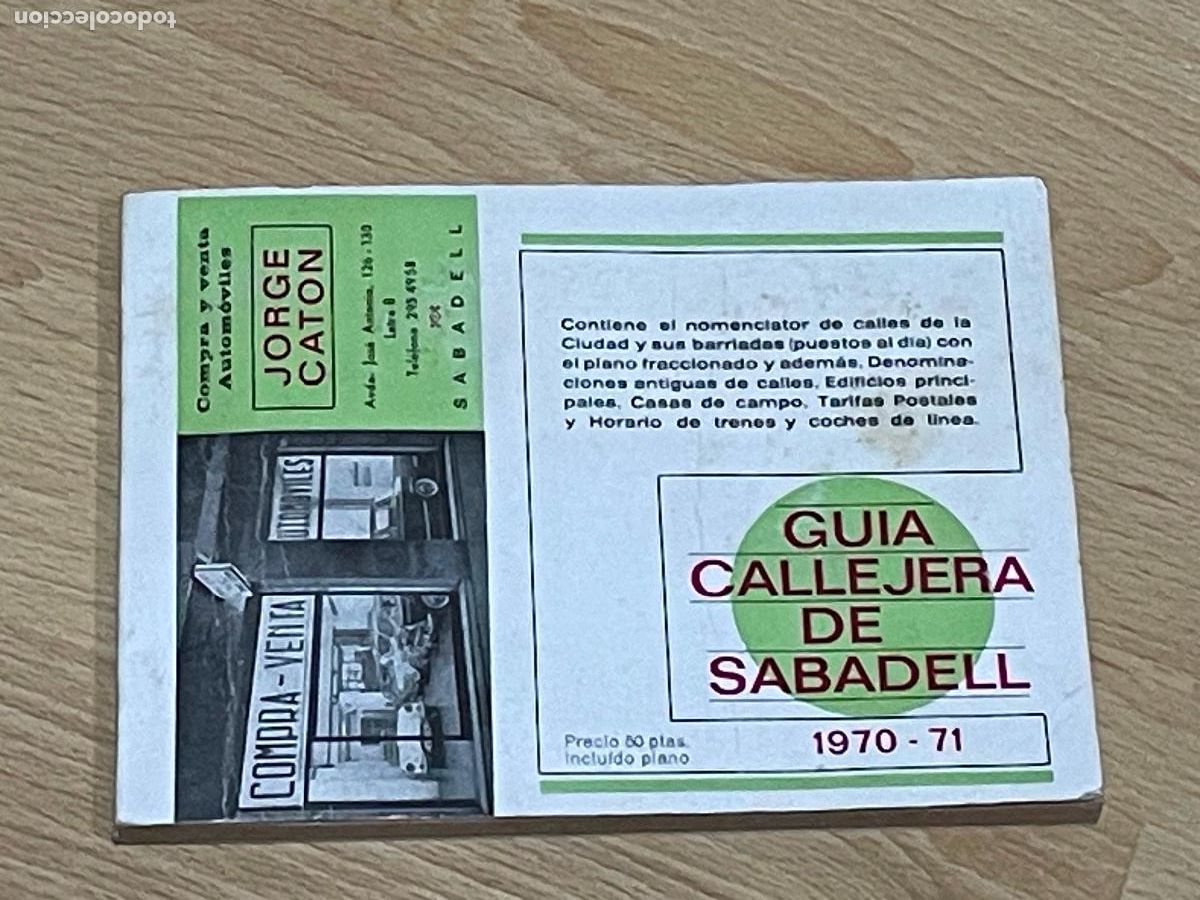 Libros de segunda mano: GUIA CALLEJERA DE SABADELL 1970 - 1971