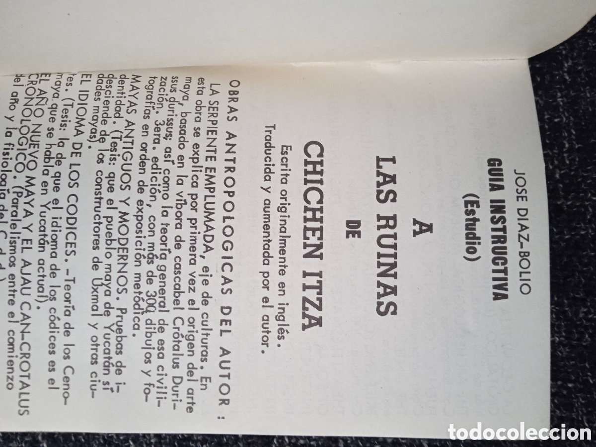 Libros de segunda mano: CHICHEN ITZA - GUIA INSTRUCTIVA A LAS RUINAS DE CHICHEN ITZA - Foto 2
