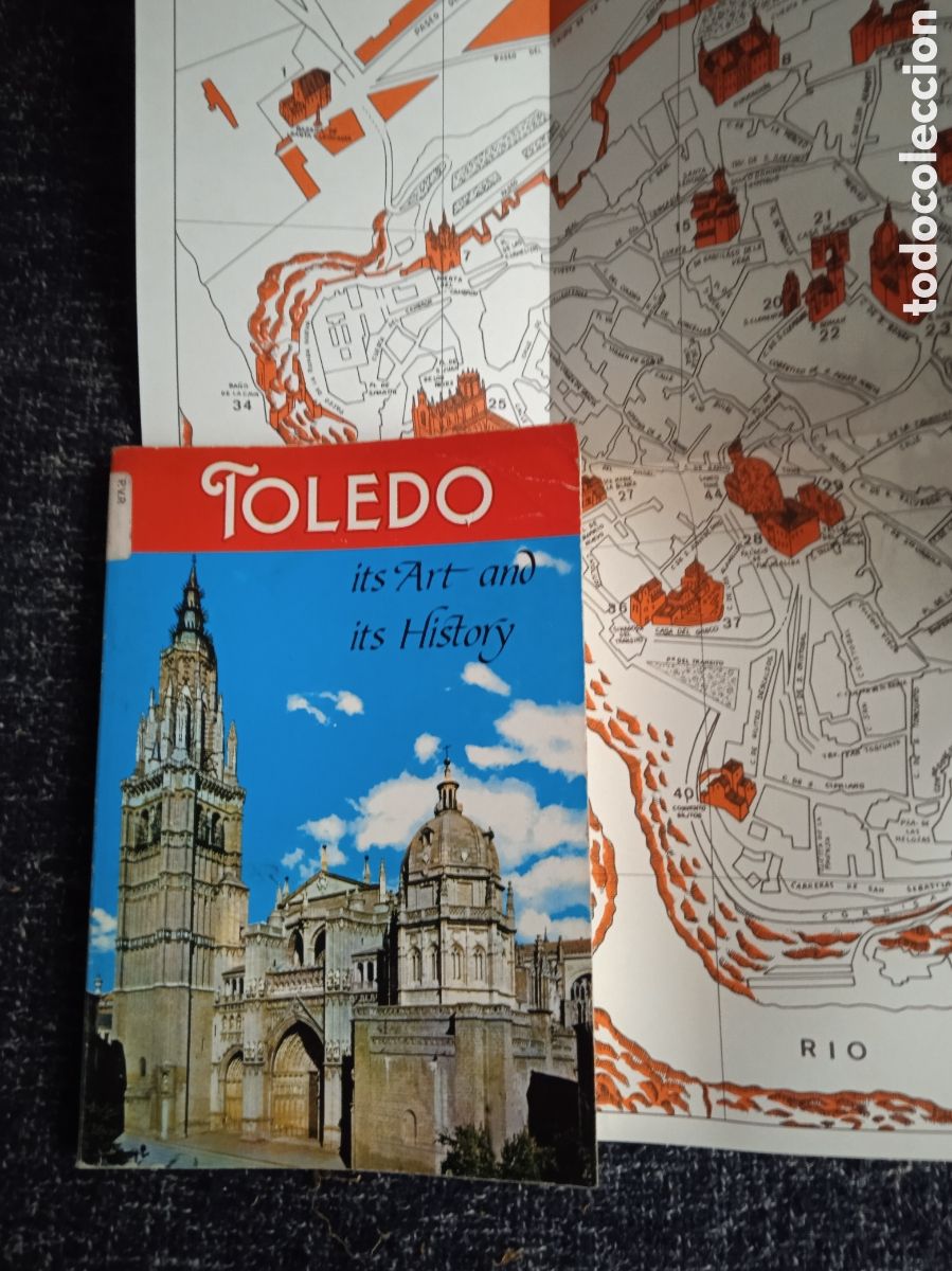 Libros de segunda mano: GUIA DE TOLEDO EN INGLES, ARTE E HISTORIA - CONTIENE MAPA A&Ntilde;OS 80