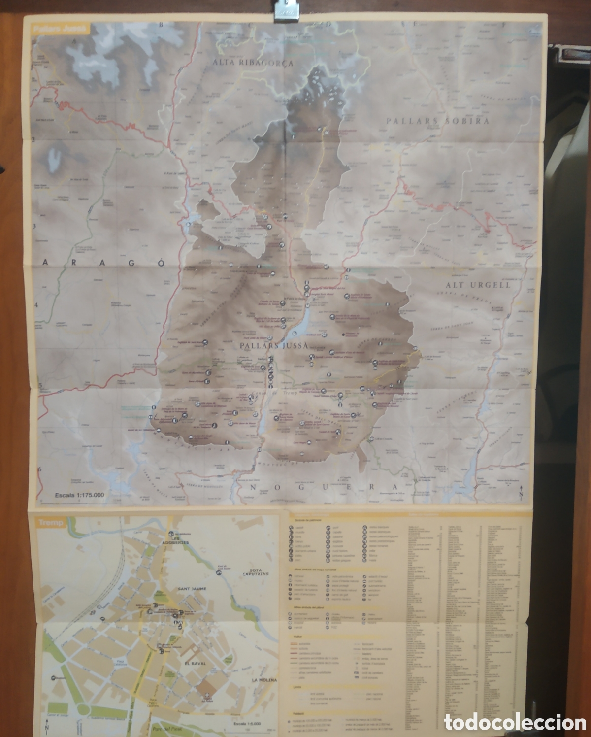 Libros de segunda mano: Mapa guia de la comarca del Pallars Juss&agrave; - Foto 2