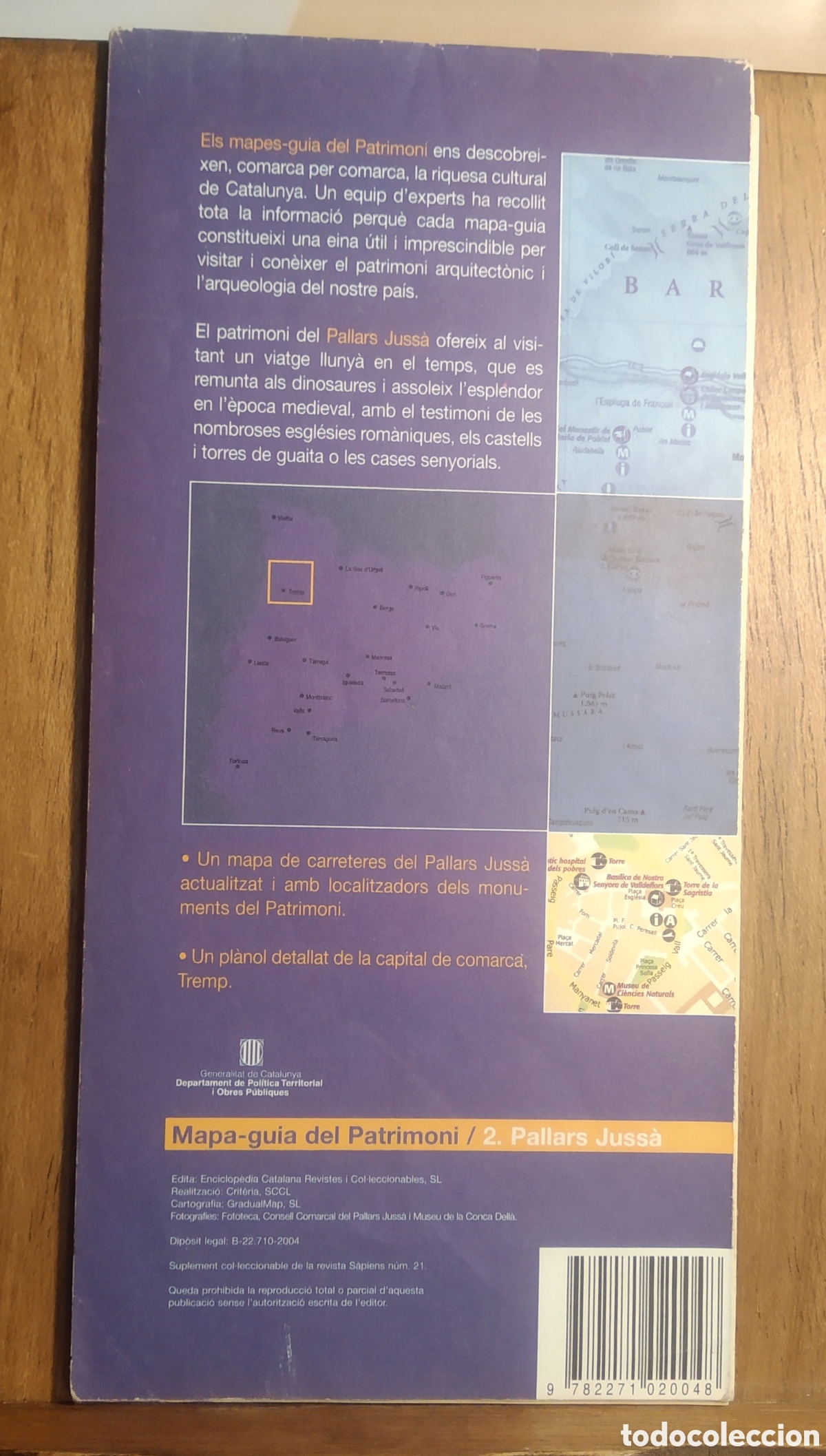 Libros de segunda mano: Mapa guia de la comarca del Pallars Juss&agrave; - Foto 3