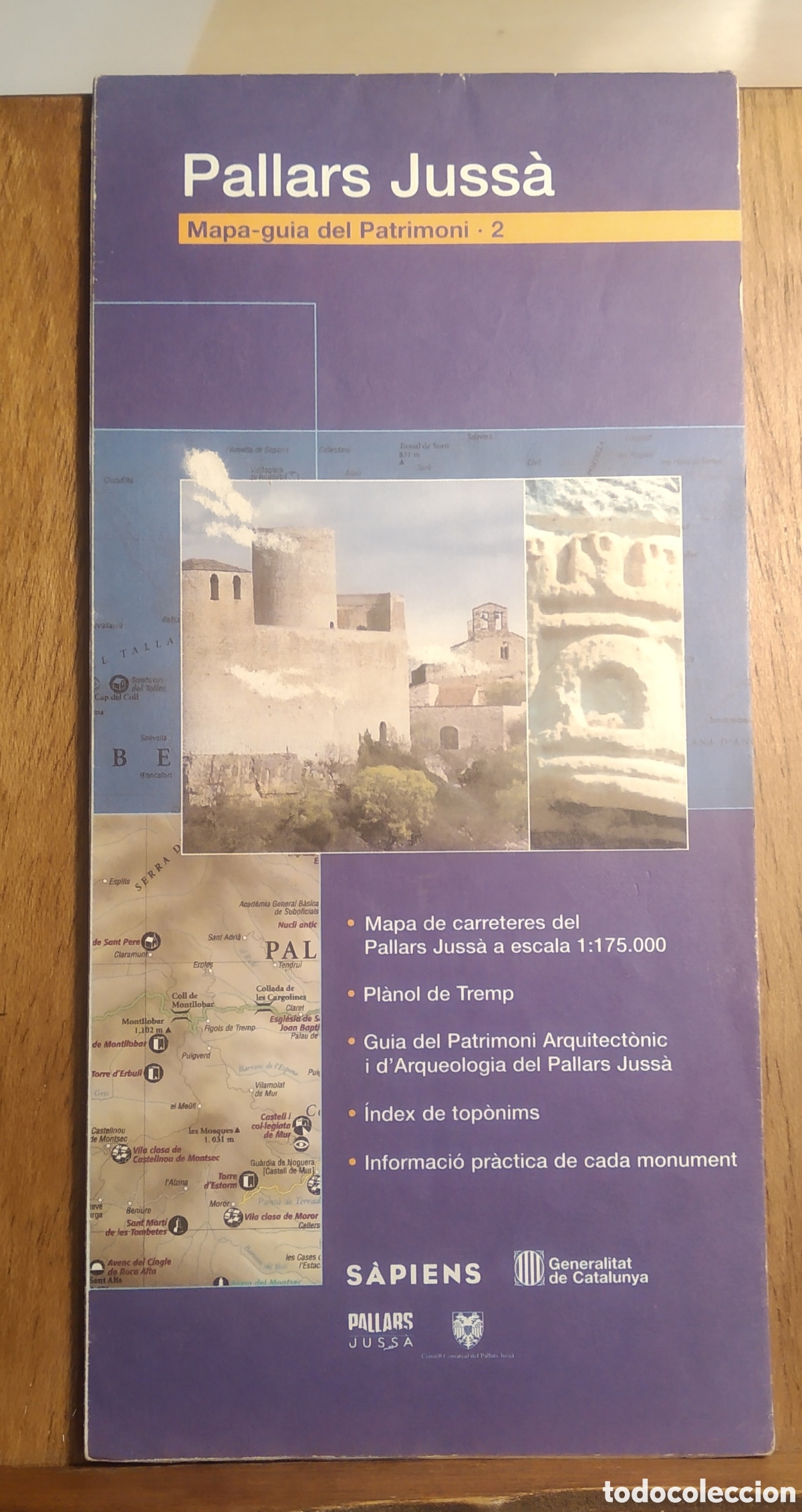 Libros de segunda mano: Mapa guia de la comarca del Pallars Juss&agrave; - Foto 1