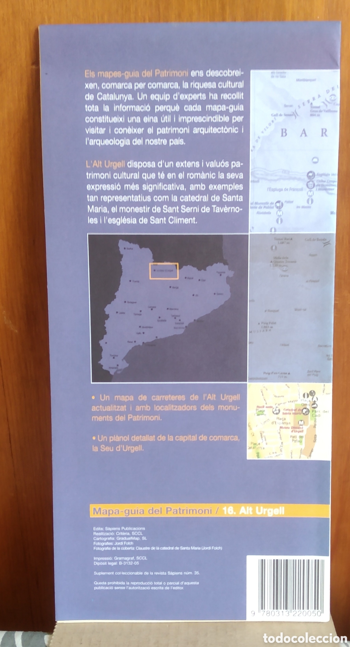 Libros de segunda mano: Mapa guia de la comarca de lAlt Urgell - Foto 3