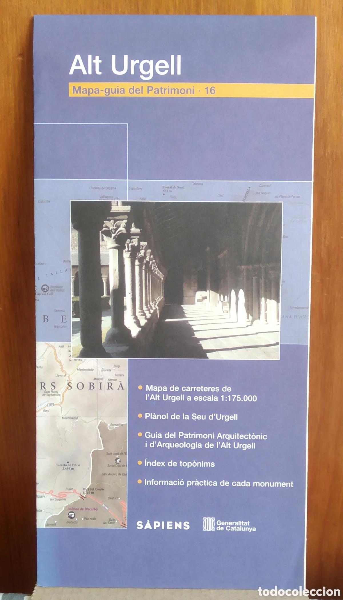 Libros de segunda mano: Mapa guia de la comarca de lAlt Urgell - Foto 1