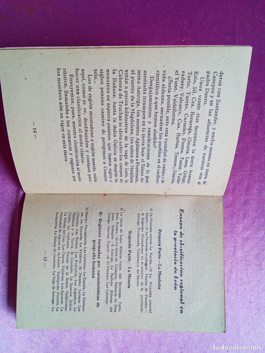 Libros de segunda mano: REGIONES NATURALES Y COMARCAS DE LEON 1952. E/2/2/4 - Foto 2
