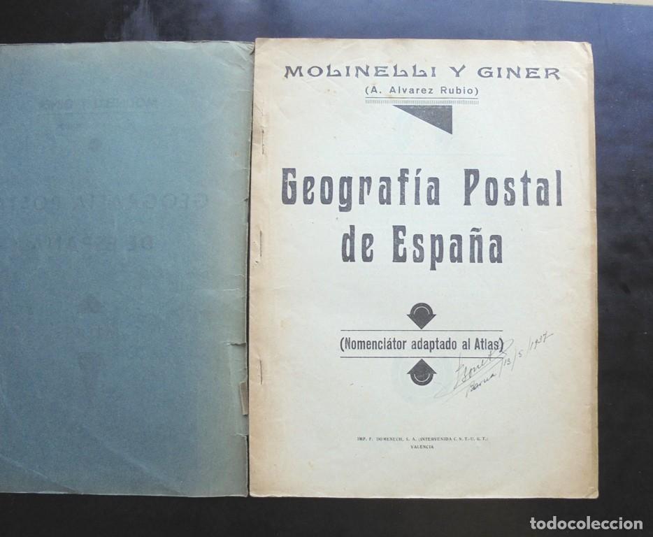 Gebrauchte B&uuml;cher: Geograf&iacute;a postal de Espa&ntilde;a. Atlas Nomenclator ca. 1937 Mollinelli y Giner (A. &Aacute;lvarez Rubio).