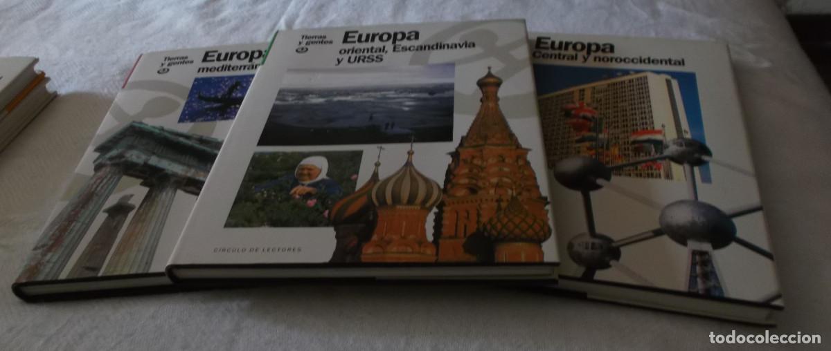 Libros de segunda mano: tierras y gentes tres tomos Europa mediterranea-Europa central-Europa oriental Escandinavia y URRS
