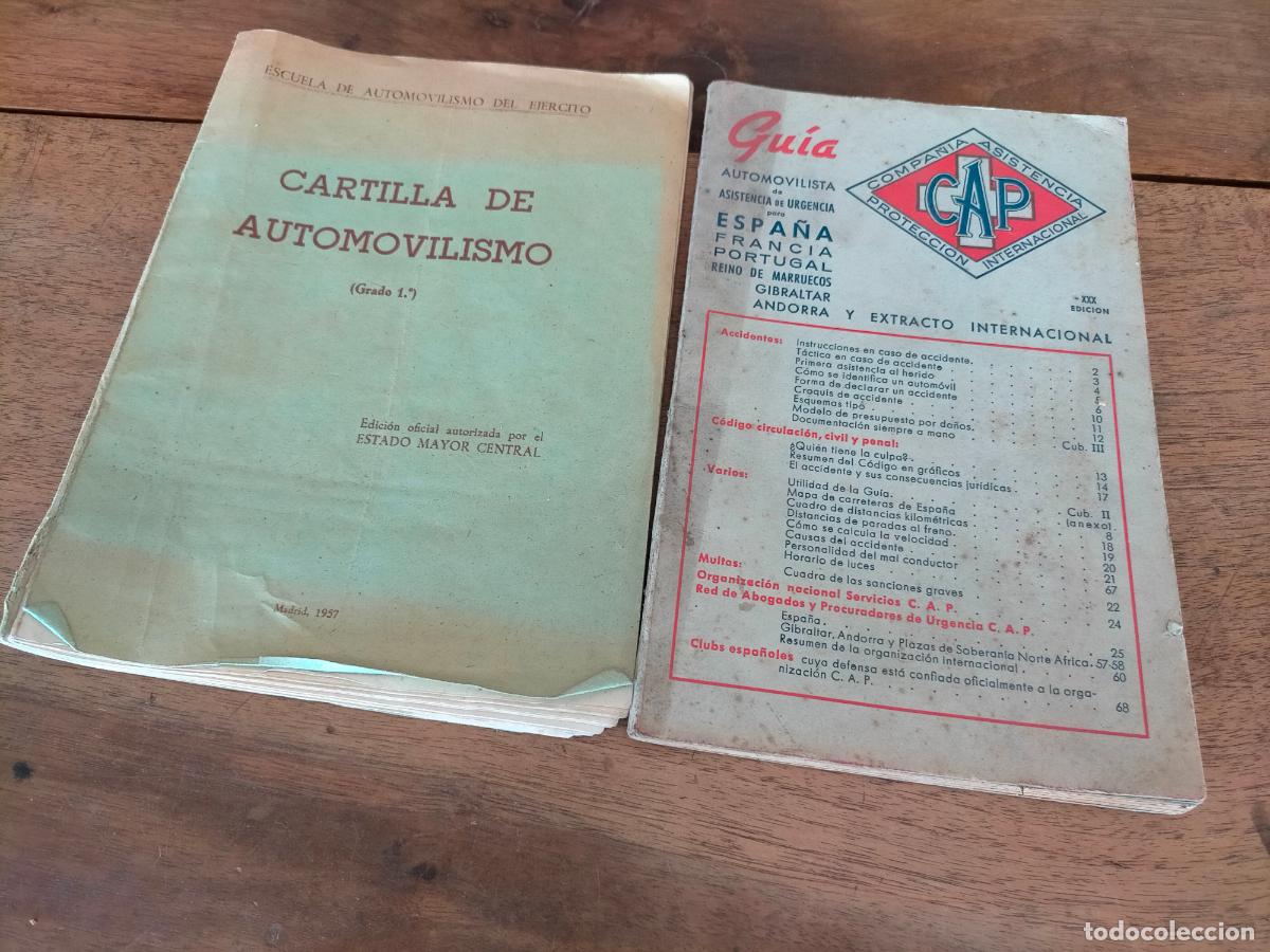 Libros de segunda mano: Cartilla de automovilismo 1957 Gu&iacute;a automovilista Espa&ntilde;a CAP Escuela de automovilismo del ejercito