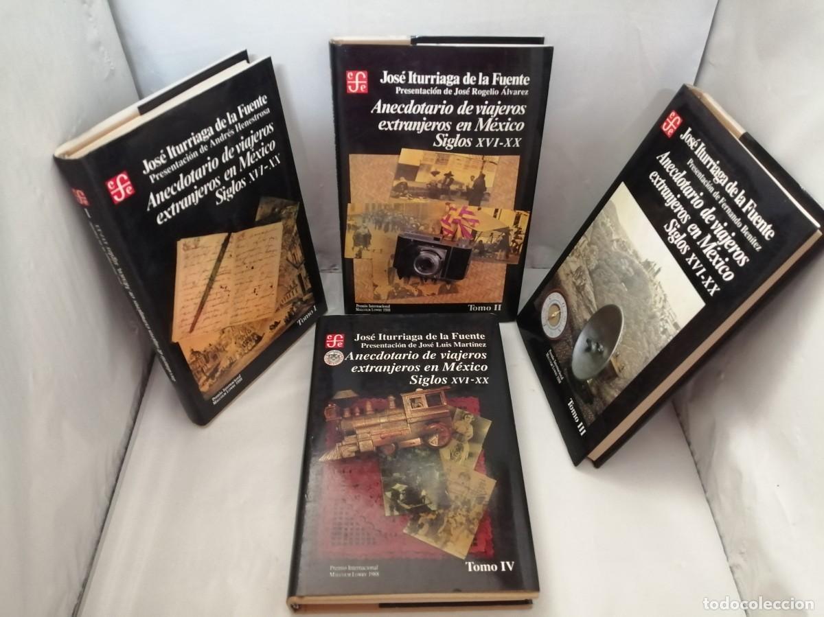 Libros de segunda mano: Anecdotario de Viajeros Extranjeros en M&eacute;xico, Siglos XVI-XX Tomos I, II, III y IV (Obra completa)