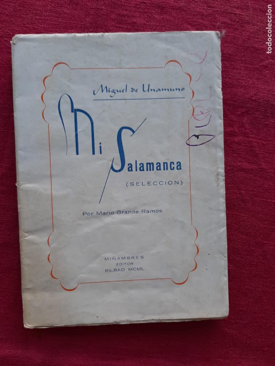 Libros de segunda mano: Mi Salamanca - Unamuno, Miguel de