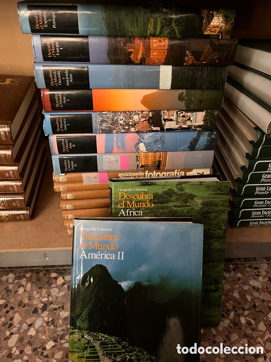 Libros de segunda mano: Descubra el mundo, 9 tomos, Europa, Asia, Am&eacute;rica, Ocean&iacute;a y Atl&aacute;ntida. Durvan 2005
