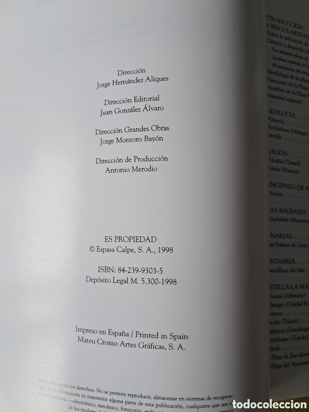 Libros de segunda mano: Plazas de Espa&ntilde;a Ed. Espasa - Foto 3