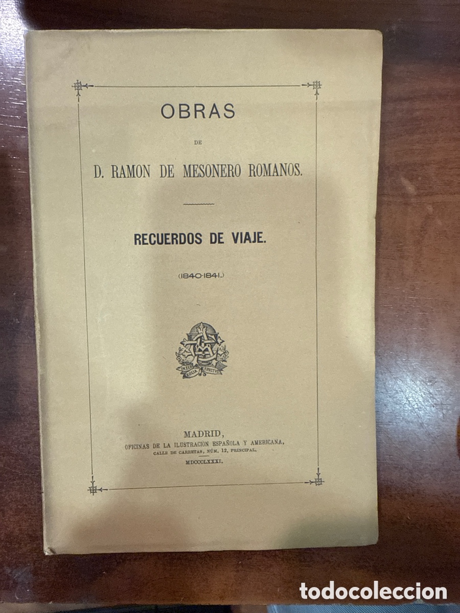 Second hand books: MESONERO ROMANOS, Ram&oacute;n de. Recuerdos de viaje por Francia y B&eacute;lgica en 1840 a 1841