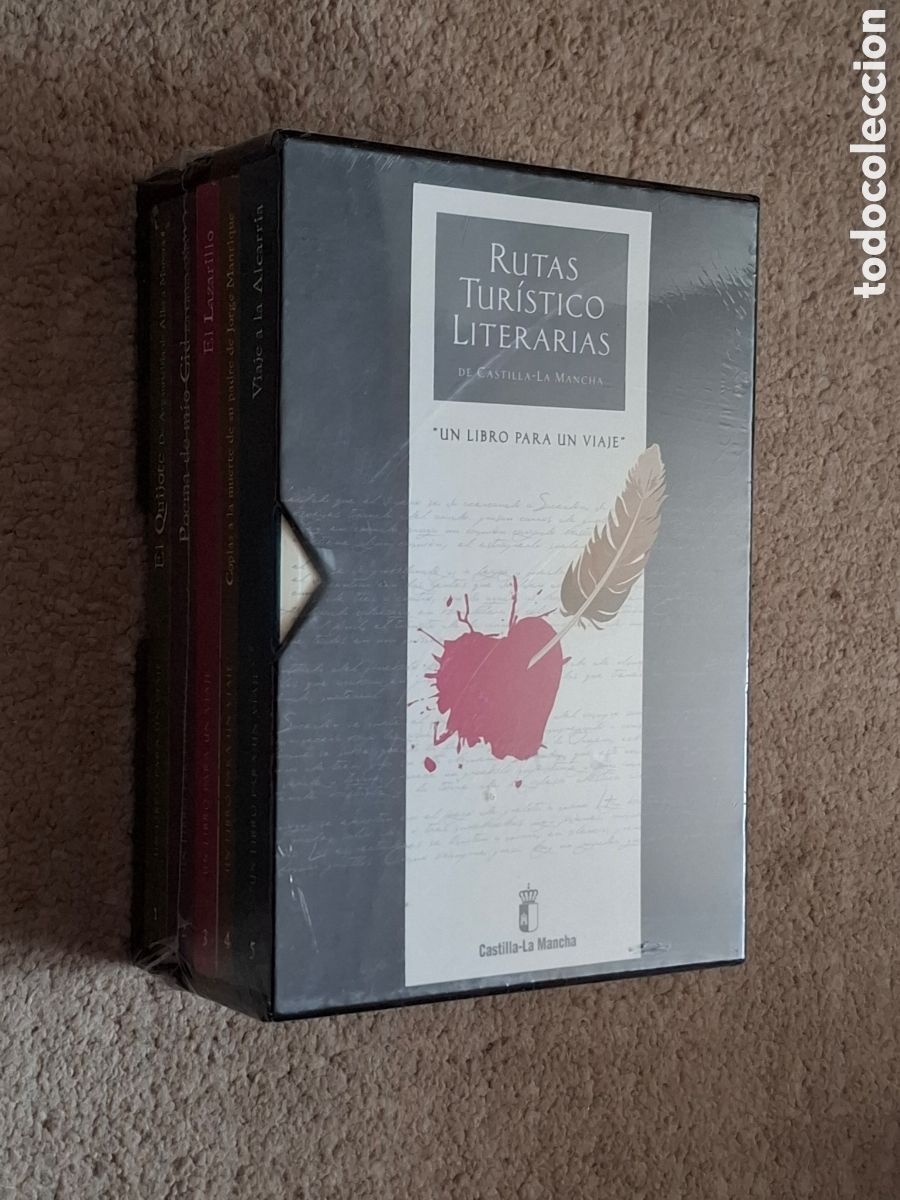 Libros de segunda mano: Rutas tur&iacute;stico literarias de Castilla La Mancha, 1 al 5. Cinco libros en estuche precintado