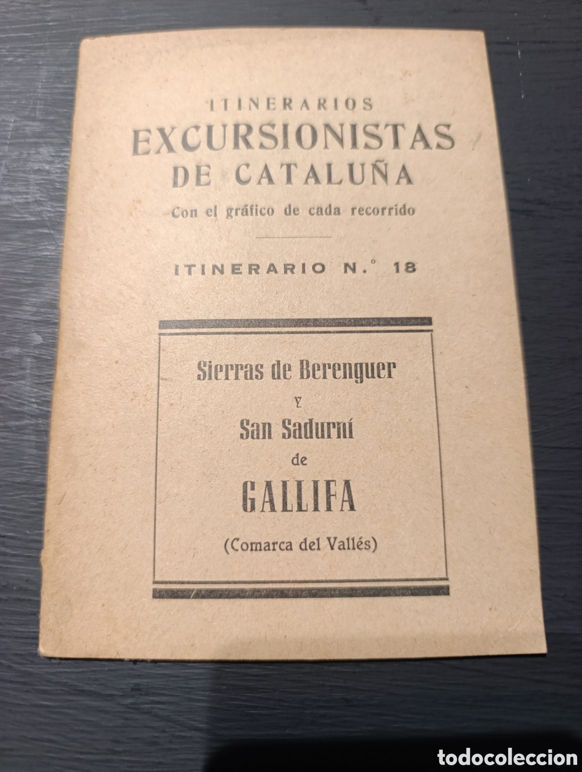 Libros de segunda mano: CANUDAS ITINERARIOS EXCURSIONISTAS DE CATALU&Ntilde;A ITINERARIO N&uacute;m. 18 Sierras de Berenguer. 1948