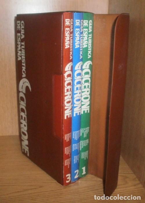 Libros de segunda mano: GUIA TURISTICA DE ESPA&Ntilde;A. CICERONE. CUPSA EDITORIAL. [COMPLETA 3 TOMOS EN SU ESTUCHE].