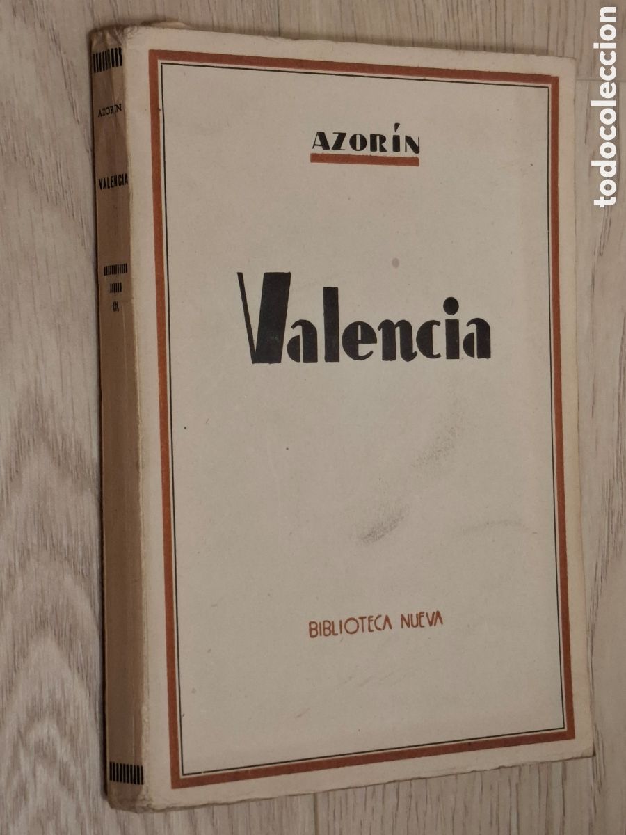 Libros de segunda mano: Valencia, por Azor&iacute;n, Biblioteca Nueva 1941, 1&ordf; Edici&oacute;n