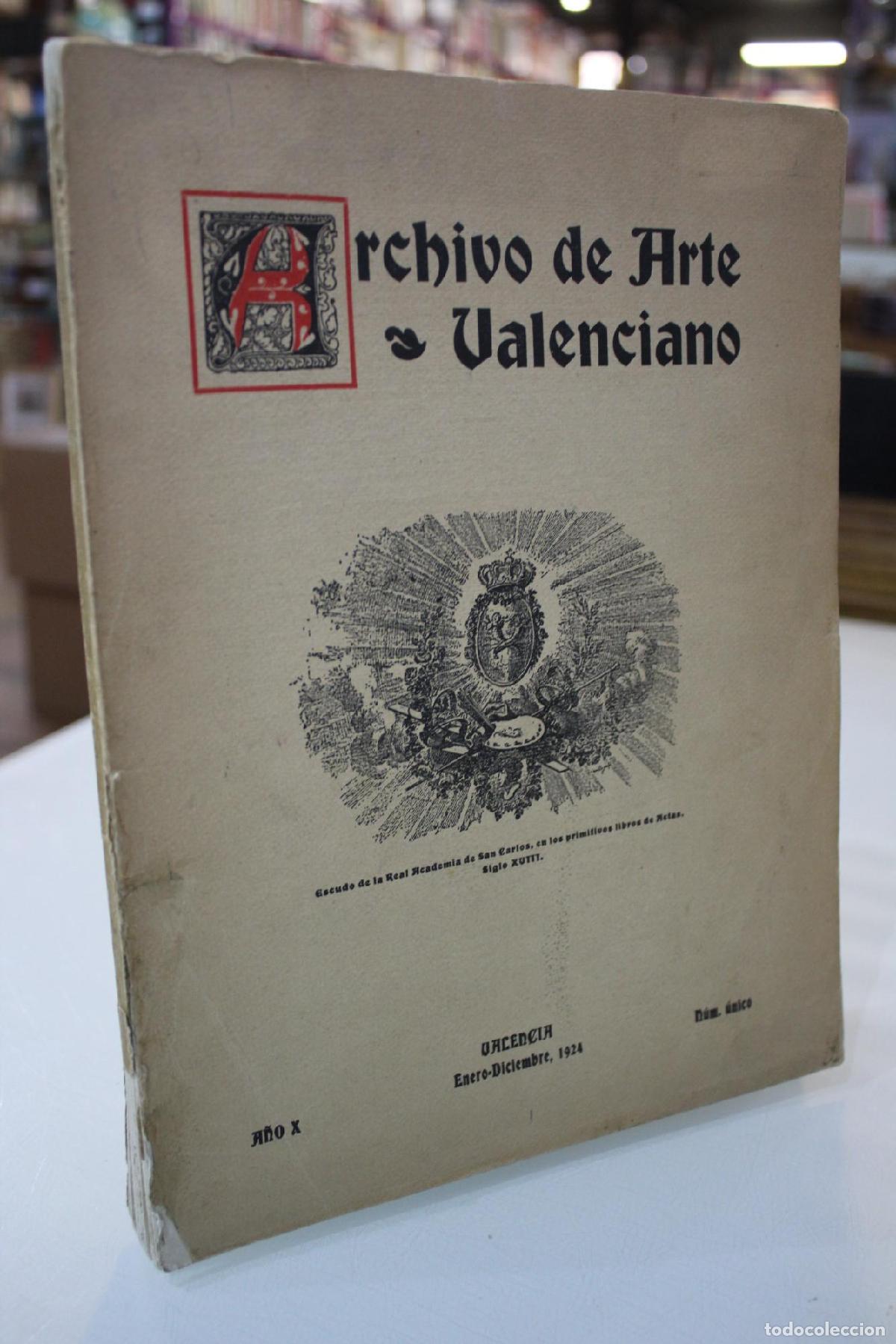 Libri di seconda mano: Archivo de Arte Valenciano -