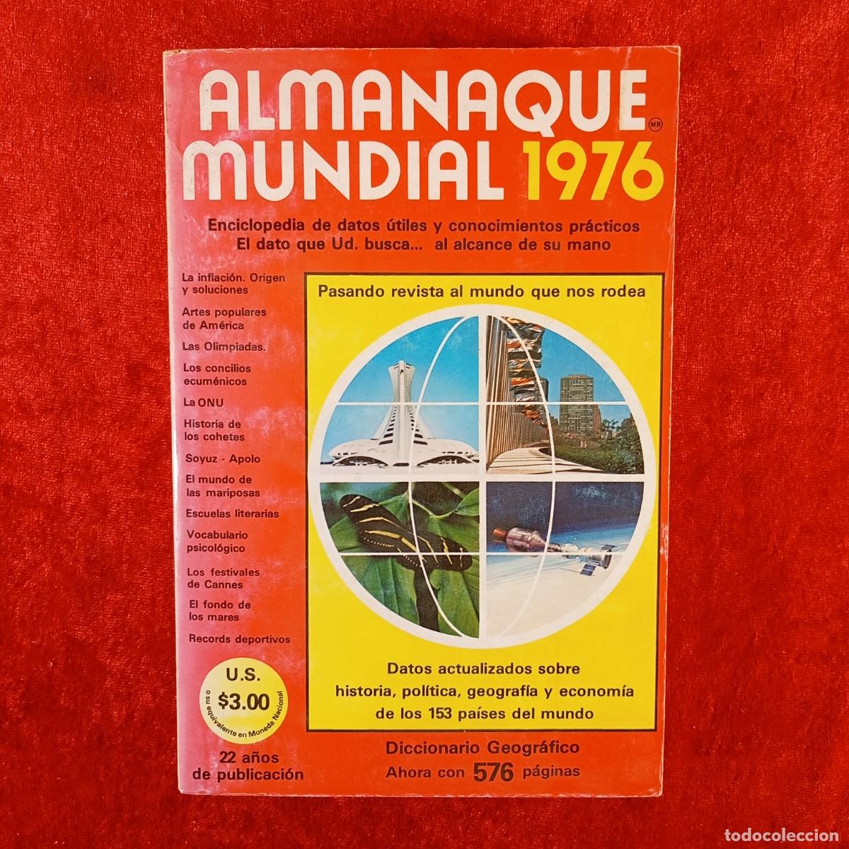 Libri di seconda mano: ALMANAQUE MUNDIAL 1976 - DICCIONARIO GEOGRAFICO - EDUARDO C&Aacute;RDENAS - EDITORIAL AMERICA -1975 / 13288